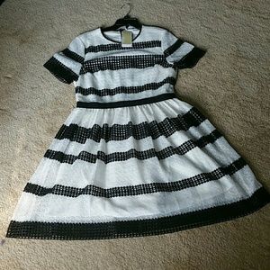 NWT Michael Kors Size 10 Crochet Stripe Dress